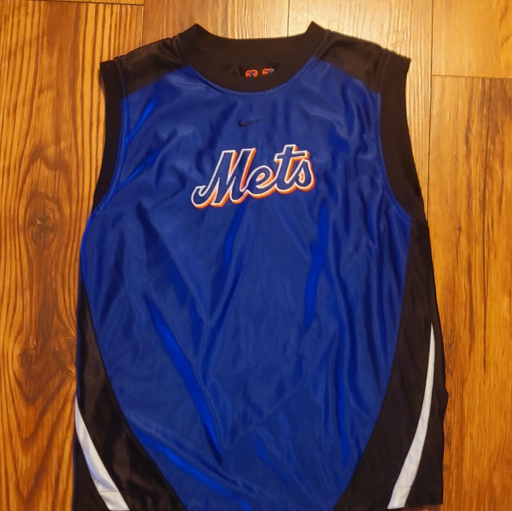 Youth Mets Sleeveless Basketball Jersey